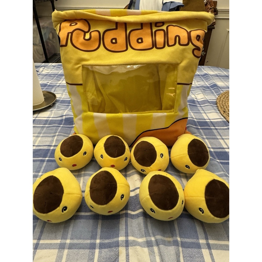 Kawaii‎ Chick Pudding Plush Bag Set 40cm w/ 8 Plush Toys Cute Japan Dessert Gift